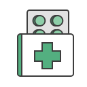 care, health, journey, medicine, pill, pills, travel svg vector icon