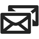 communication, double, email, letter, message svg vector icon