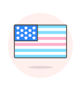 flag, transgender, usa svg vector icon