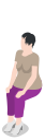 female, human, people, sitting, user, woman svg vector icon