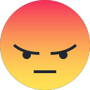 angry, emoji, emot, reaction, sad svg vector icon