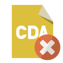 file,format,cda,close icon