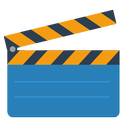 clapstick, movie board icon