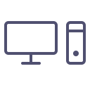 computer, desktop, device, monitor, pc, server svg vector icon