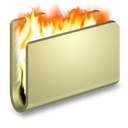 burn, folder icon