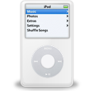 ipod, video, white icon