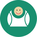 big, contact, fat, fun, green, laugh icon