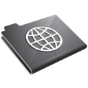 folder, grey, network icon