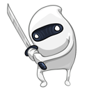 white,ninja icon