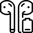 airpods, battery, low svg vector icon