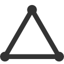 triangle,stroked icon
