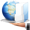 folder, hand, internet, share icon