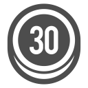 limit, sign, speed, traffic svg vector icon
