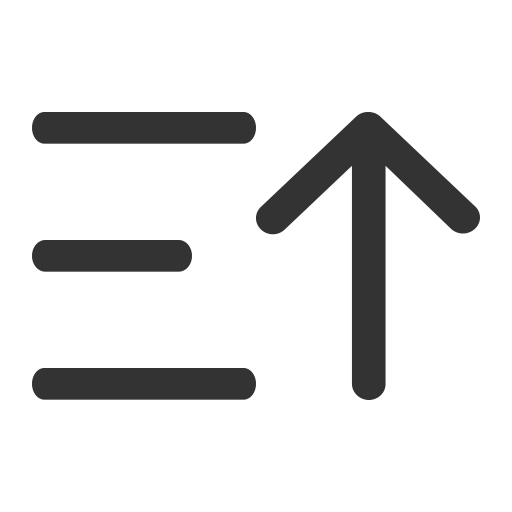 Operations Sort Ascending svg vector icon