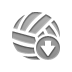 ball,volleyball,down icon