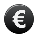 currency,black,euro,money,cash,coin icon