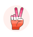 flag, hand, lesbian, peace svg vector icon