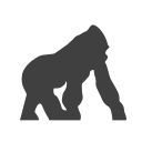 endangered, gorilla svg vector icon