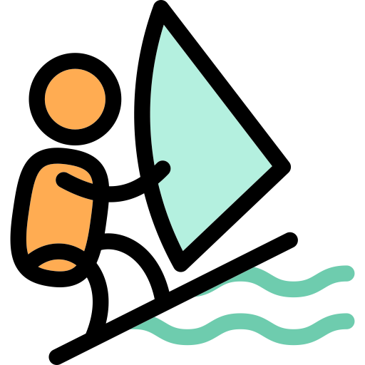 Windsurfing svg vector icon