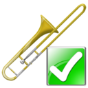 trombone,ok,instrument,right,yes,correct,next,forward,arrow icon