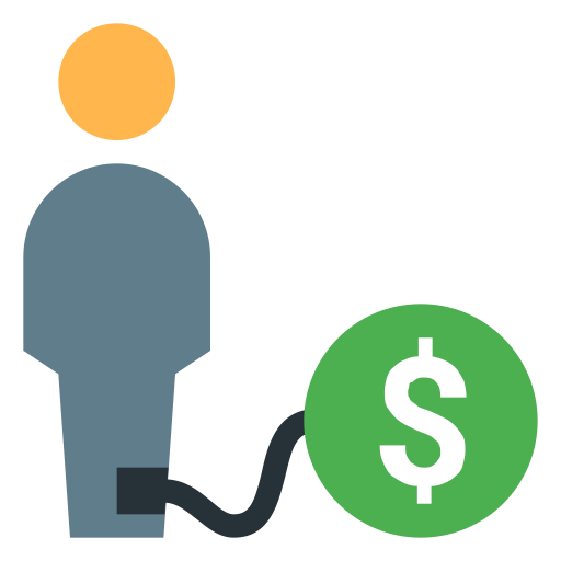 Debt svg vector icon