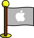 apple, flag, media, networking, social svg vector icon