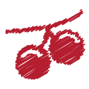 cheery, food, fruit, scribble, wild cherry, winter svg vector icon