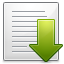 arrow, document, down, download icon