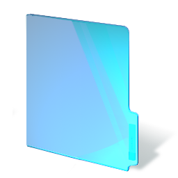blue,closed,folder icon