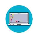 computer, laptop, my computer, notebook, personal computer svg vector icon