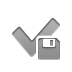 checkmark,diskette icon