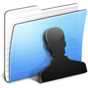 aqua, folder, stripped, users icon