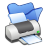 folder,blue,printer,print icon