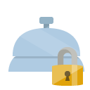 front,desk,lock icon