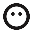 blank, emojis, emot, emot, sealed lips, stare, thick lines svg vector icon