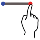 gestureworks, stroke, subtract icon
