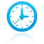 blue, clock icon