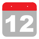 calendar, event, hovytech, one, schedule, twelve, two svg vector icon