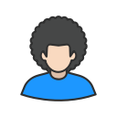 afro, guy, man, user svg vector icon