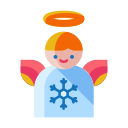 angel, christmas, decorate, decoration, snowflake, winter svg vector icon