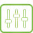 basic, equalizer, green icon