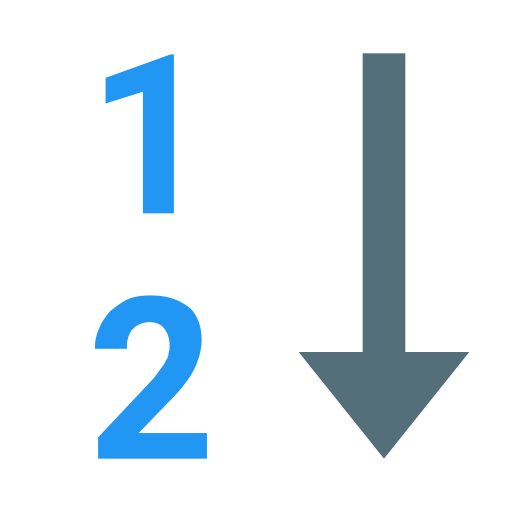 Numerical Sorting svg vector icon
