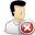 delete, user icon
