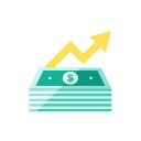 increase, money svg vector icon