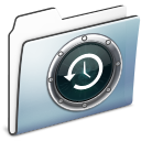 timemachine,folder,graphite,smooth icon