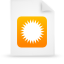 document, file, orange, paper icon