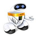pixar, robot icon