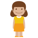 avatar, child, female, girl, kid, person, yellow icon
