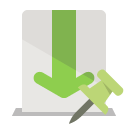 download,push,pin icon
