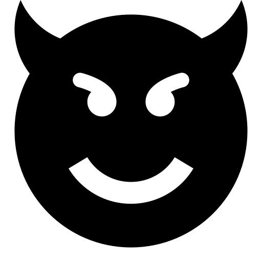 Evil svg vector icon